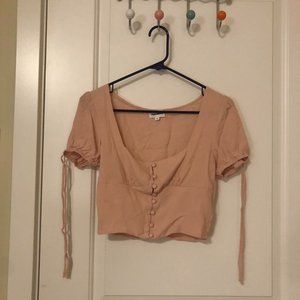 superdown pink crop top